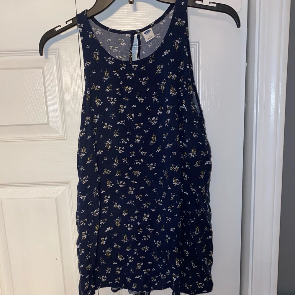 Navy Floral Tank